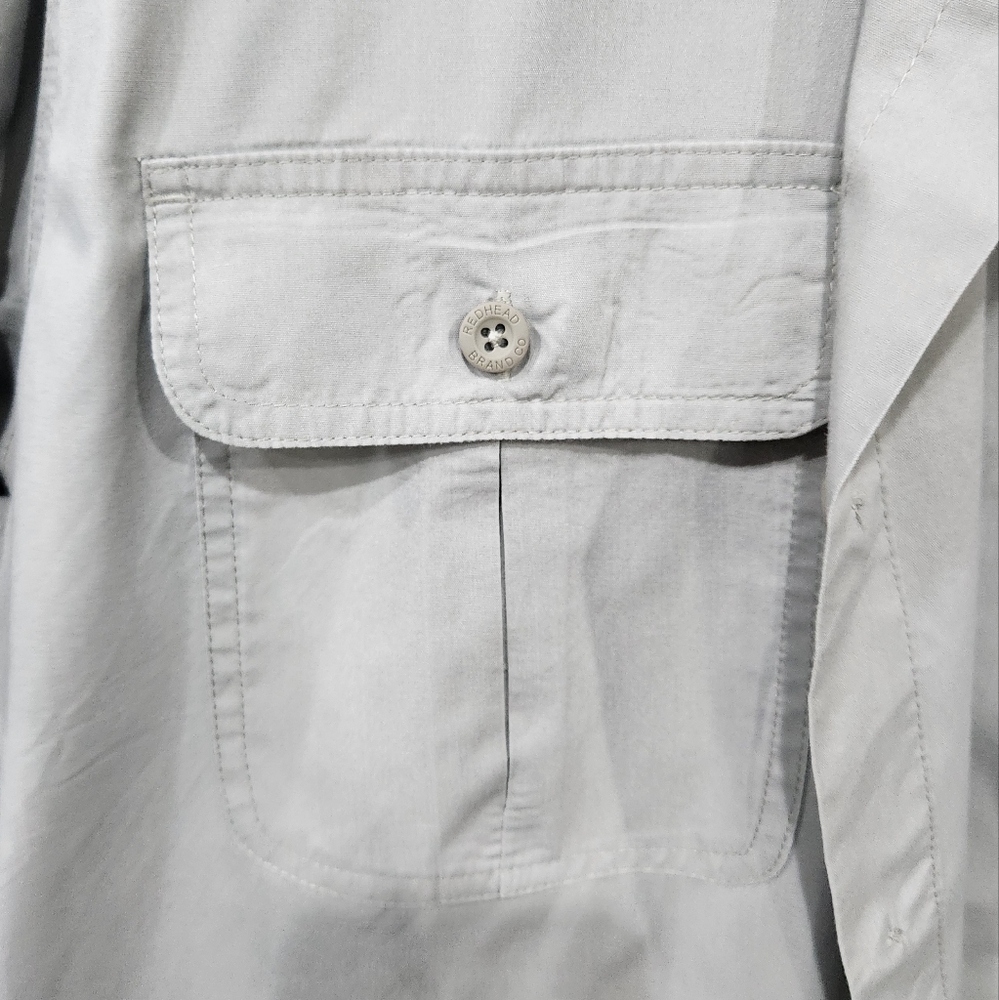 RedHead Spring River Vented Back Solid Button-Down S/S - Picture 7 of 16